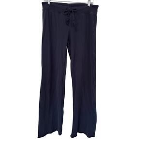 Brandy Melville Navy Blue Fleece Lined Straight Sweatpants M/L Loungewear Casual